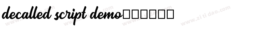 decalled script demo字体转换